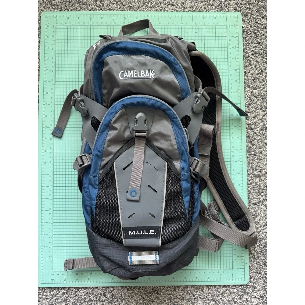 CamelBak M.U.L.E. Hydration Pack Grey Blue